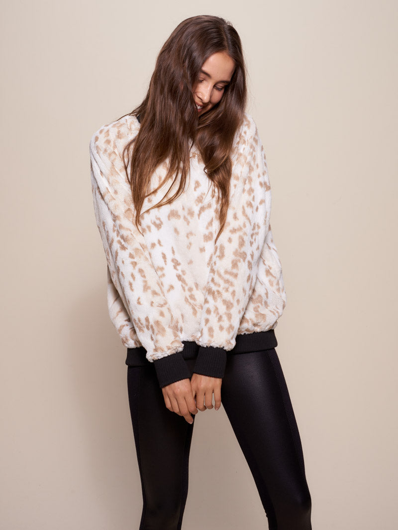 Snow Leopard Luxe Sweater - SpiritHoods