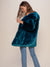 Royal Wolf Luxe Faux Fur Coat with V-Neck