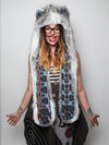 Grey and White Timber Wolf Collectors *Unisex* SpiritHood on Female