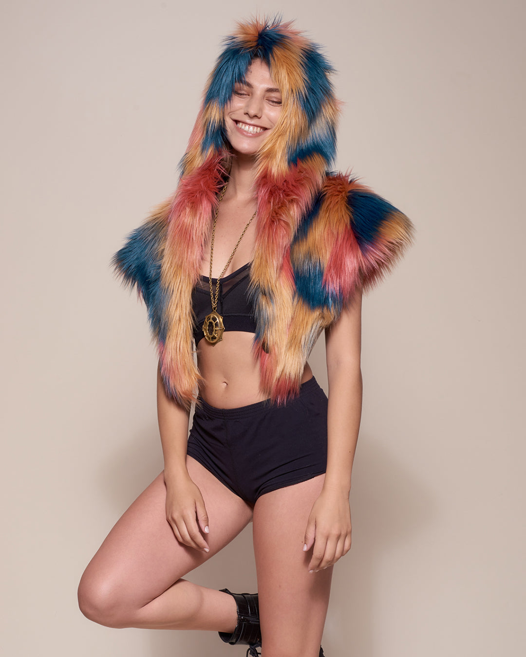 American Swallow Collector Edition Faux Fur Shawl - SpiritHoods