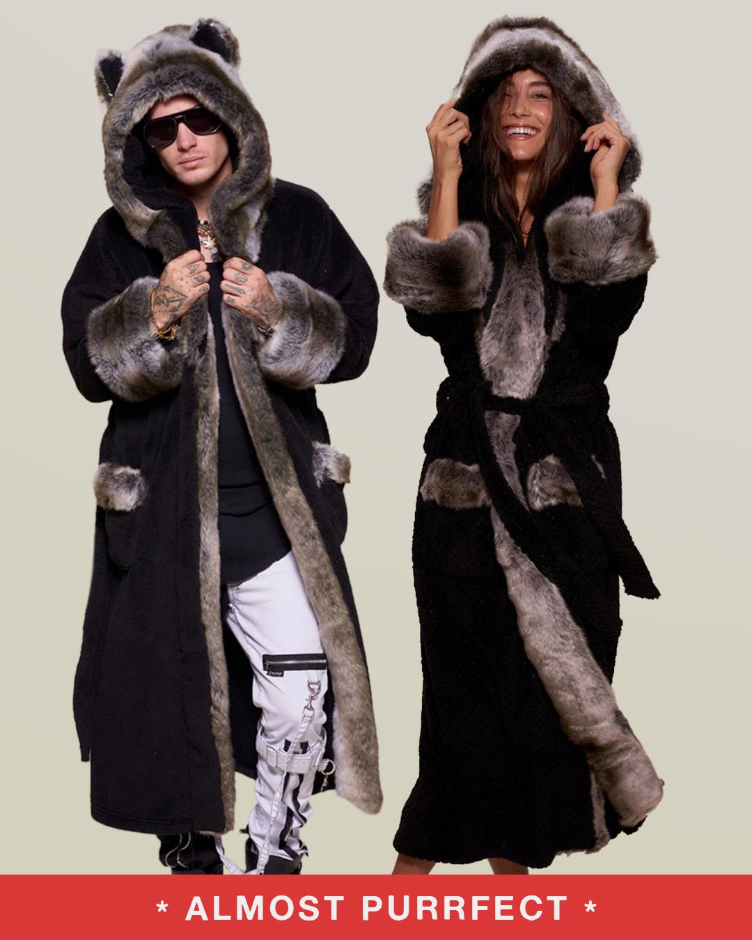 *Almost Purfect* Classic Grey Wolf Robe - SpiritHoods