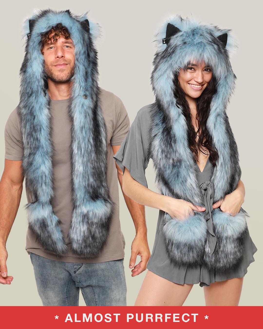 *Almost Purfect* Ice Husky Luxe Faux Fur Hood - SpiritHoods