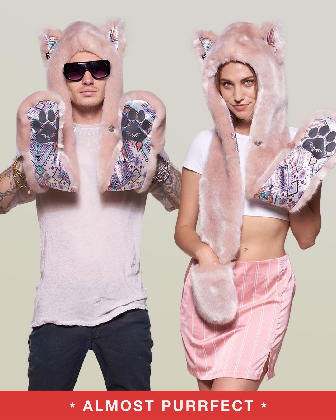 *Almost Purfect* Rose Quartz Luxe Faux Fur Hood - SpiritHoods