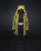Woman wearing Yellow Cheetah Classic Faux Fur Coat, full view
