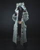 Woman wearing Wolverine Classic Faux Fur Robe, full view
