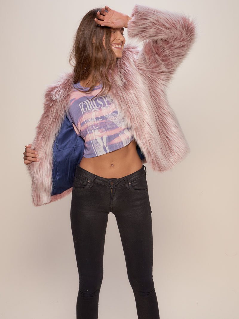 Pink Galah Limited Edition Faux Fur SpiritHoods Bomber on Female