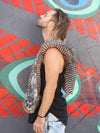 Man wearing faux fur Hybrid Bunny Collectors Edition SpiritHood, side view