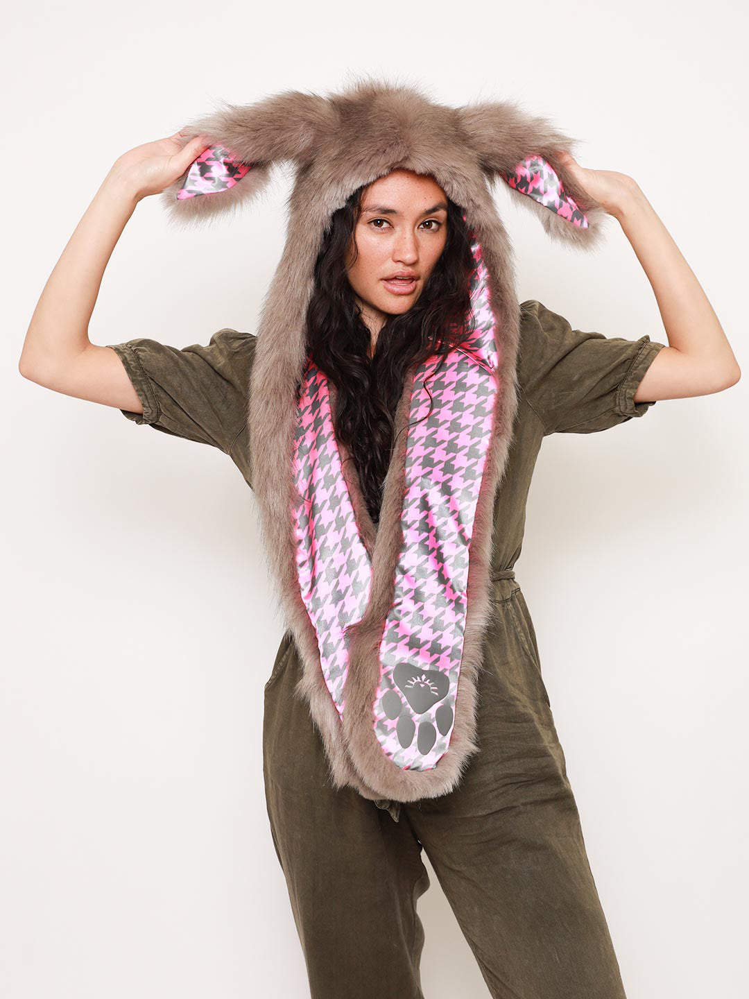 Grey and Pink Nasty Rabbit 2.0 Collector Edition SpiritHood on Female