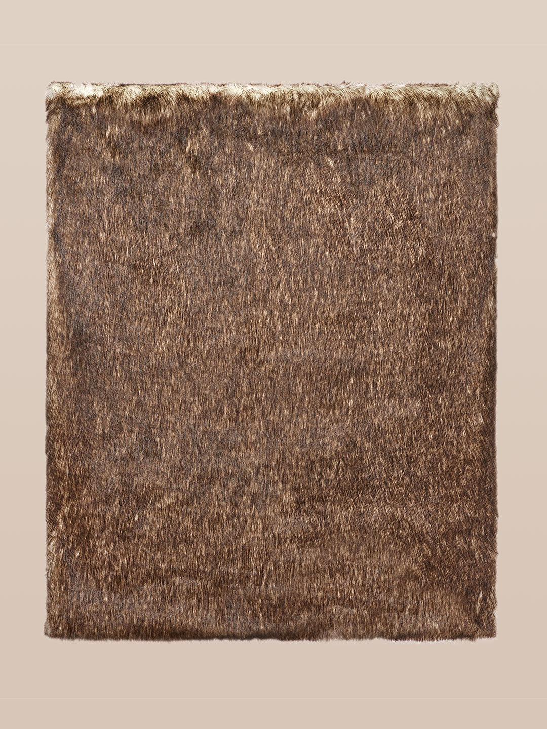Brown Husky Italy Faux Fur Throw, view 1