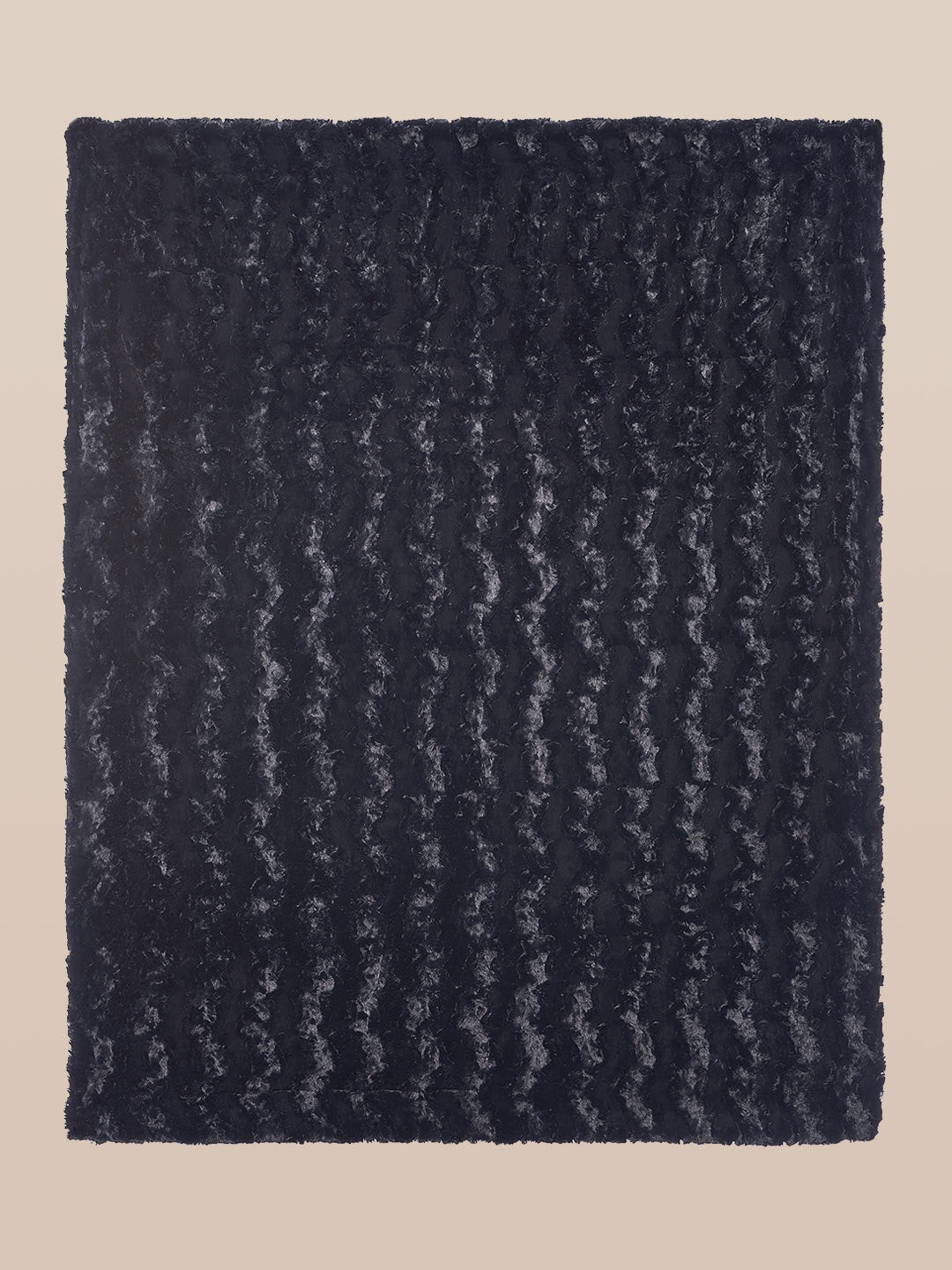 Black Cat Luxe Fake Fur Throw, view 3