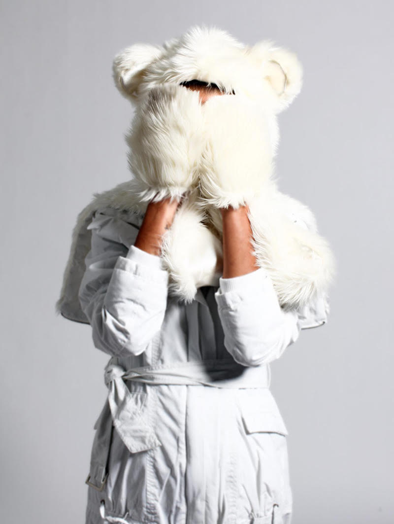 White OG Polar Bear SpiritHood on Female