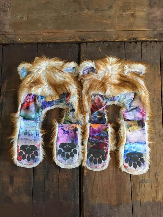 Two faux fur Adventure Spirit Bear Collectors Edition Unisex SpiritHoods