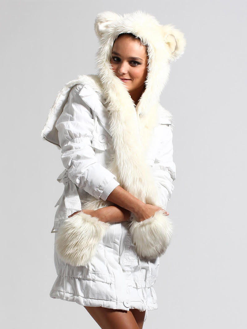 OG Polar Bear Hooded Faux Fur