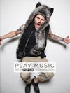 Man wearing faux fur Grey Wolf SpiritHood HB3