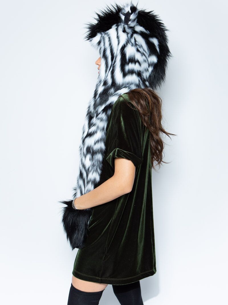 Zebra Collectors Edition Hooded Faux Fur