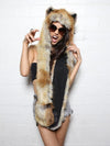 Faux Fur Red Fox HB3 SpiritHood on Female Model