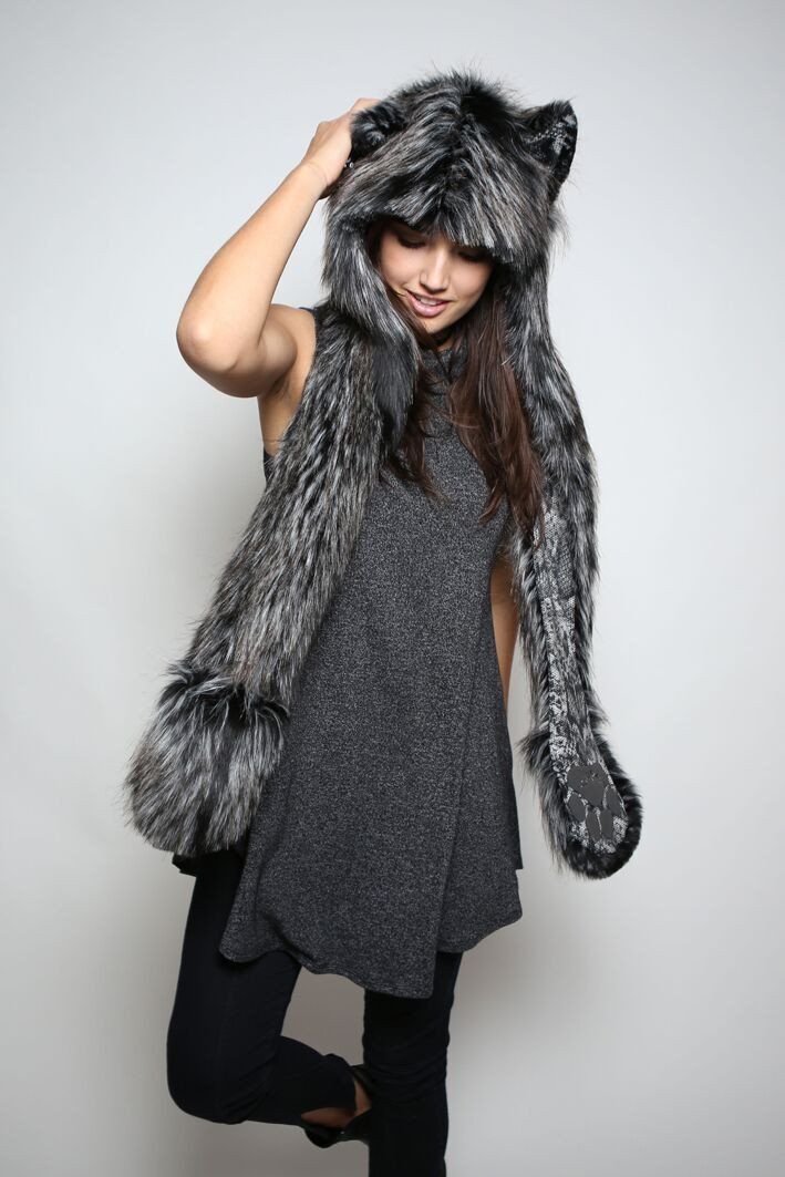 Grey Night Fox Collectors Edition SpiritHood on Female