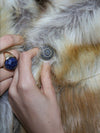 Button Detail on Faux Fur Red Fox HB3 SpiritHood