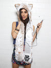 Female Wearing Siberian Snow Leopard HB3 SpiritHood 