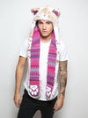 Exterior and Interior View of Siberian Snow Leopard Collector SpiritHood 