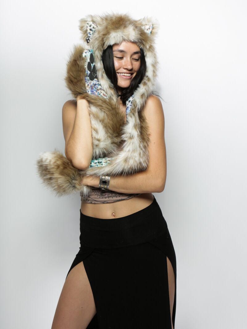 Limited Edition Baby Snow Leopard Faux Fur with Hood