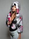 Multicolor Hooded Open Crop SpiritHood on Female
