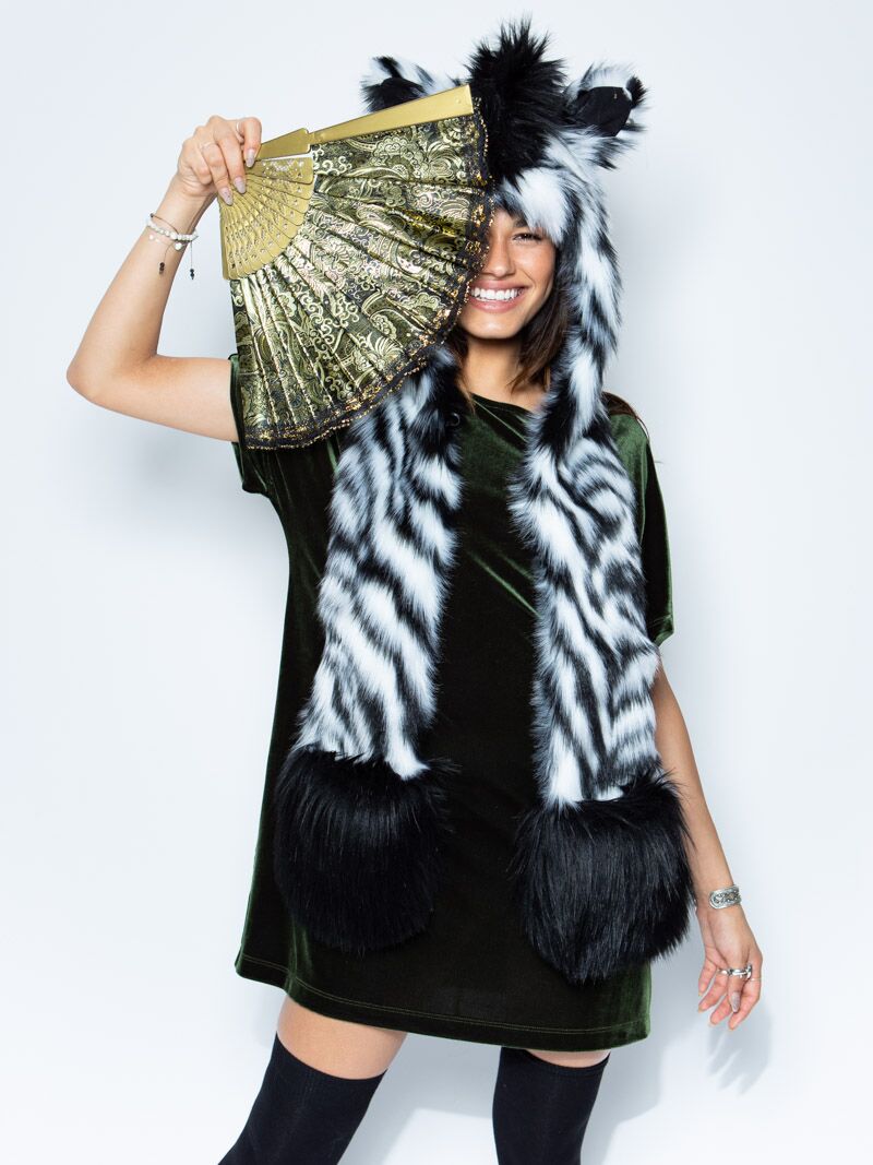 Zebra Collectors Edition Faux Fur with Hood