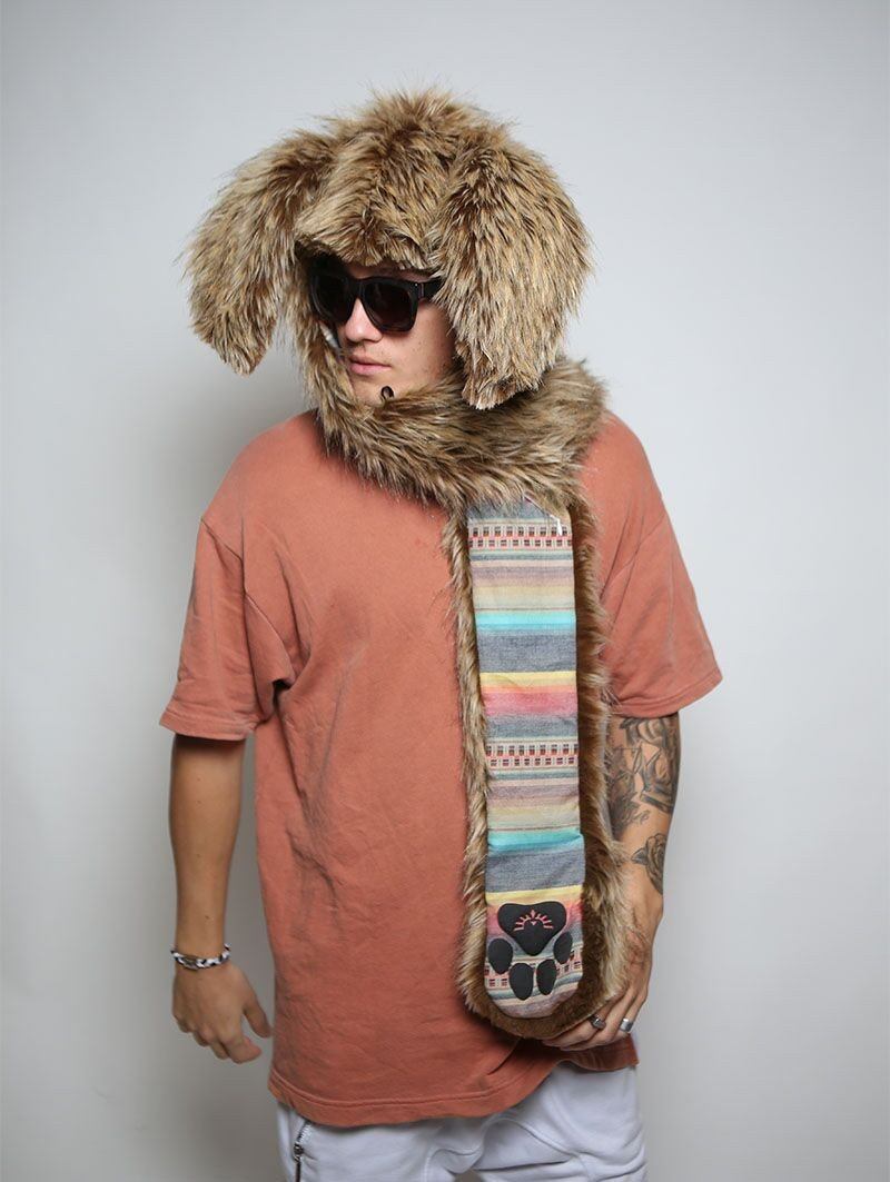 Man wearing Brown Bunny Collectors Edition Faux Fur SpiritHood