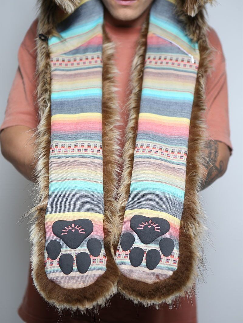 Man wearing Brown Bunny Collectors Edition Faux Fur SpiritHood, front view