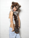 Leopard Snakeskin Hooded Faux Fur