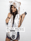 Brown and White Siberian Snow Leopard HB3 SpiritHood on Female