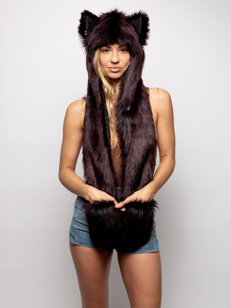 CE Sangria Wolf Faux Fur with Hood