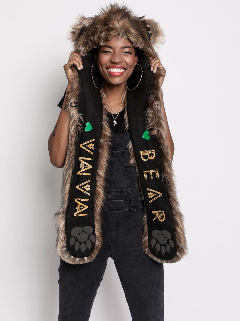 Limited Edition Mama Bear Faux Fur with Hood