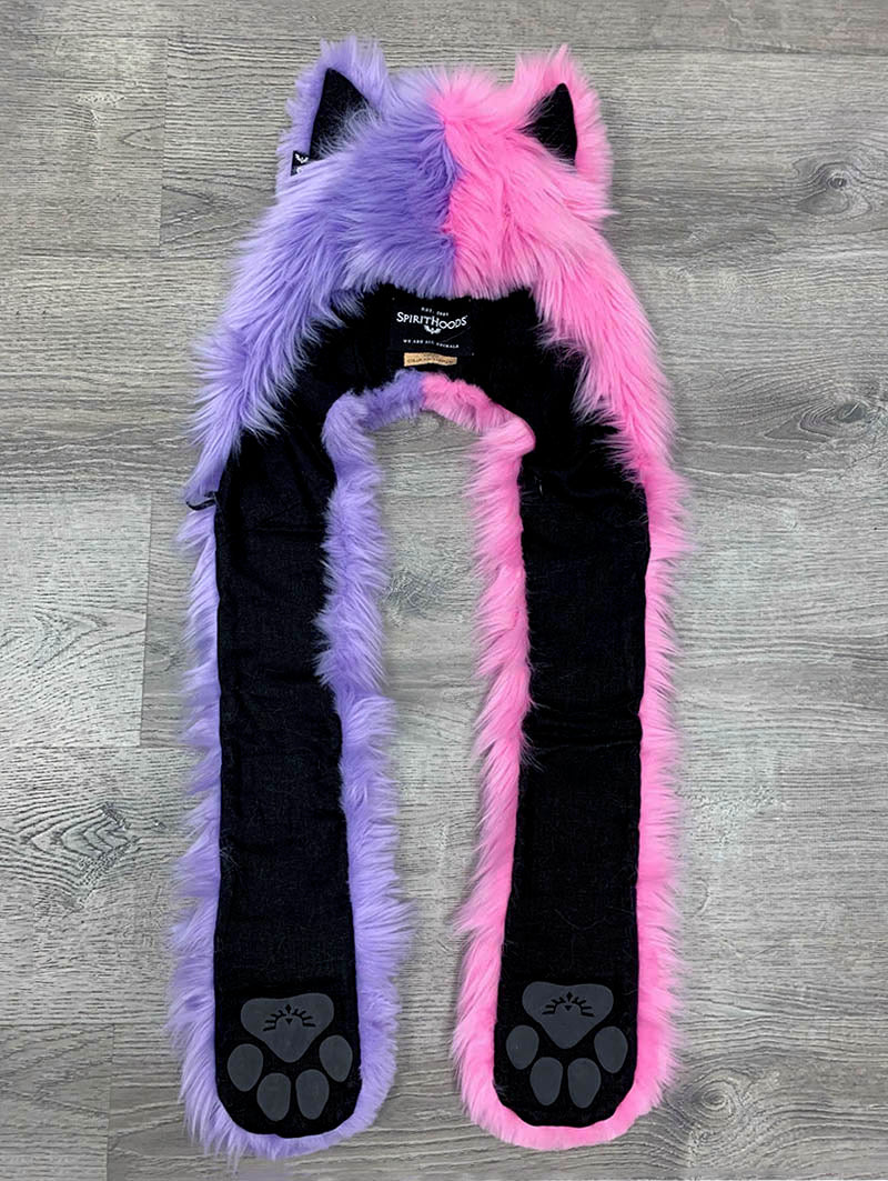 Exterior and Interior View of Collector Edition Summer Sunset Moon Wolf SpiritHood